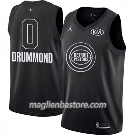 Maglia Detroit Pistons Andre Drummond 0 2018 All-Star Jordan Brand Nero Swingman - Uomo